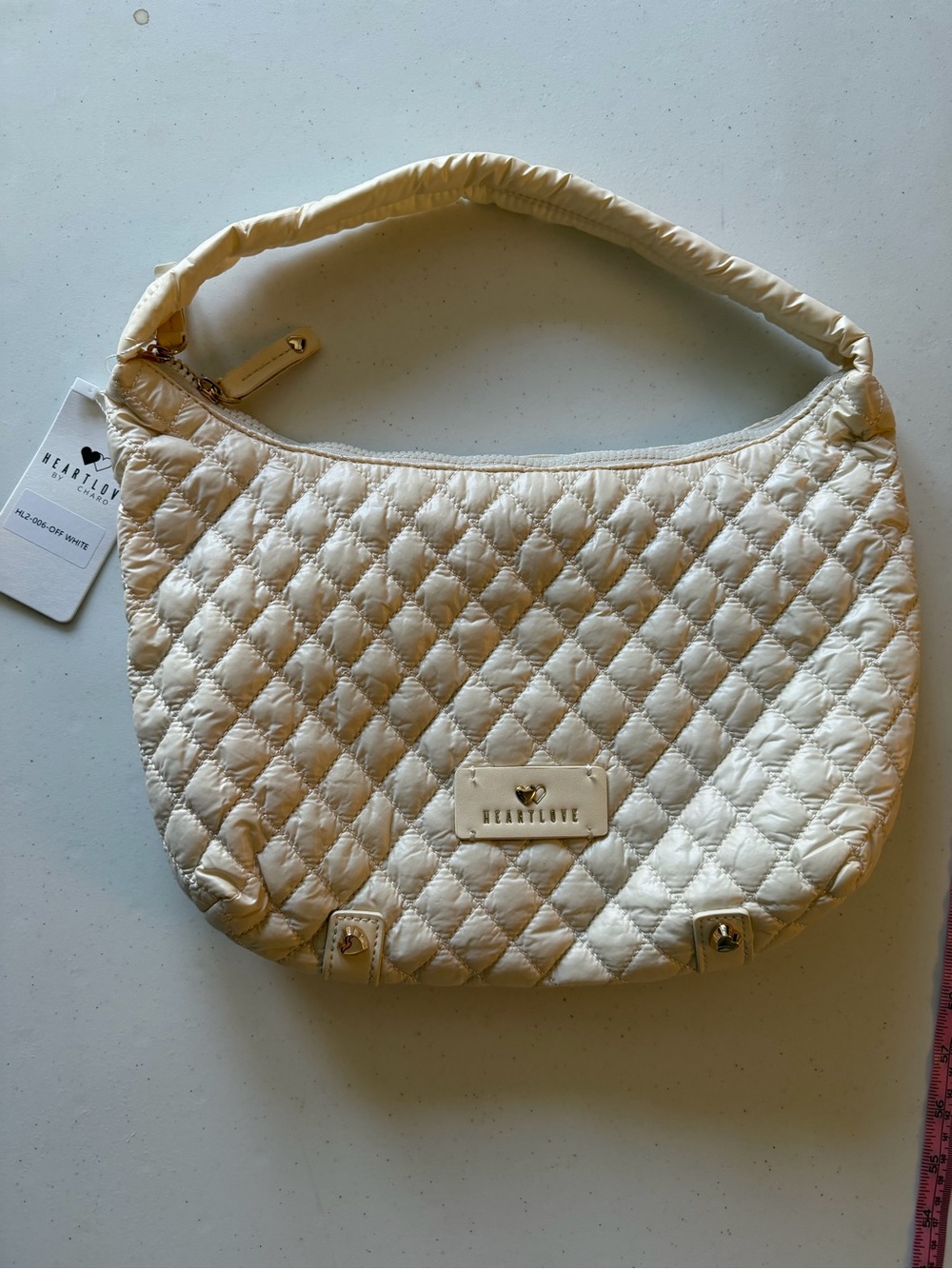 Heartlove by Charo Hobo Bag in Off-White